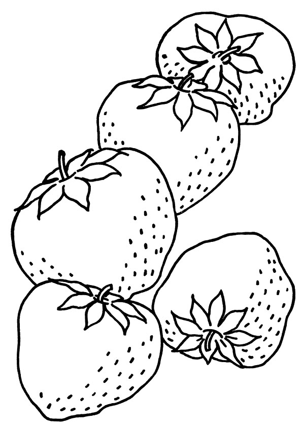 Plansa de colorat cu Capsuni 33